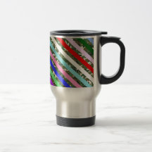 Elegant Colorful Stripe Camouflage Pattern Mugs