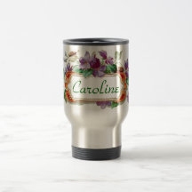 Elegant Colorful Vintage Violet Calling Card Mug