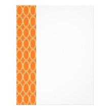 Elegant Colourful Orange and Cream Oval Pattern Personalized Letterhead