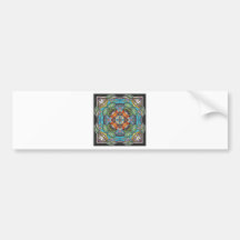elegant colourful oriental flair graphic bumper stickers