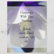 Elegant Columbine Flower Flyer Design