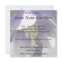 Elegant Columbine Flower Personalized Announcement