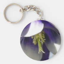 Elegant Columbine Flower Keychains
