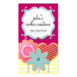Elegant Cookie Pops Bakery Business Cards