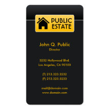 Elegant Corporate Black Real Estate Business Card
