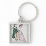 Elegant Couple Dancing the Waltz Keychain