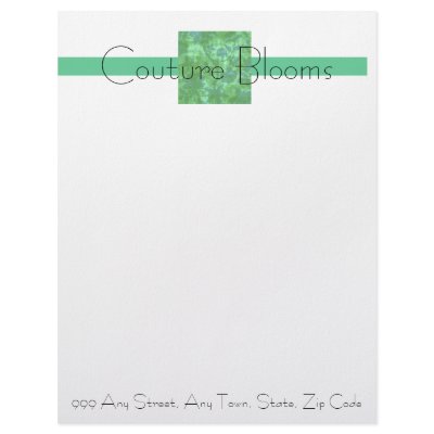 Elegant Couture Letterhead Florist Customizable by CoutureBusiness