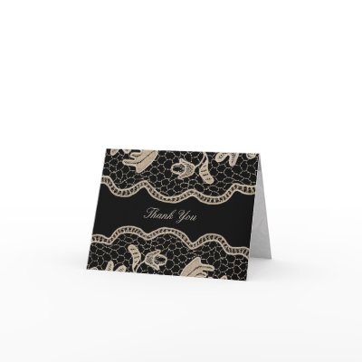 Elegant Crochet Lace Thank You Card by TheMoodySparrow