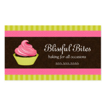 Elegant Cupcake Bakery Business Cards