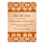 Elegant Damask Autumn Reverie Wedding Save Date Personalised Invites