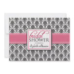 Elegant Damask Bridal Shower Invitation (pink)