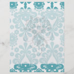 elegant damask design with aqua blue full color flyer