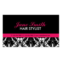 Elegant Damask Floral Modern Professional Stylish Business Cards