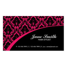 Elegant Damask Floral Retro Professional Stylish Business Cards