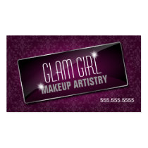 Elegant Damask Glass Jewel and Sparkles business cards