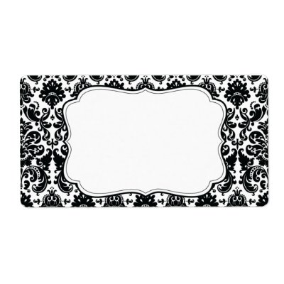 Elegant Damask Label by belletristics