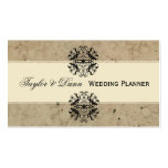 Elegant Damask Party Planner Business Cards