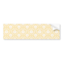 Elegant damask pattern. Light gold colour. Bumper Sticker