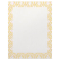 Elegant damask pattern. Light gold colour. Custom Letterhead