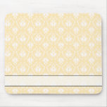 Elegant damask pattern. Light gold colour. Mousepads