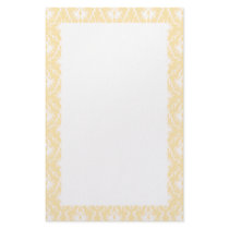 Elegant damask pattern. Light gold colour. Personalized Stationery