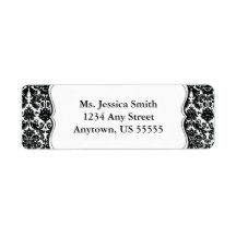 Elegant Damask Return Address Label
