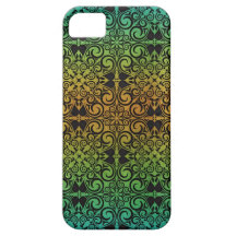 Elegant Damask Urban Grunge Rust iPhone 5 Case