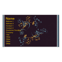 Elegant Dark Brown Business Card
