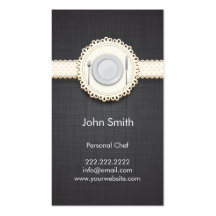 Elegant Dark Personal Chef Business Card