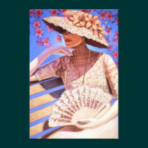 Elegant Decor Art Victorian lady, hat canvas print canvas prints