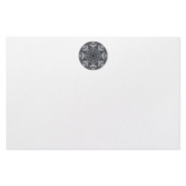 Elegant Decorative Round Pattern. Custom Personalized Stationery
