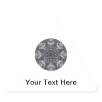 Elegant Decorative Round Pattern. Custom Triangle Stickers
