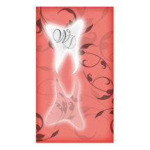 Elegant Dentist Business Card Orange Reflect Tooth