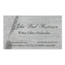 Elegant Design Writer Editor Business Card Templates