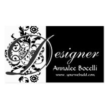 Elegant Designer  Midnight in Paris Monogram Business Card Templates