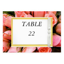 ELEGANT DESIGNER ROSE TABLE NUMBER CARDS TEMPLATES BUSINESS CARD