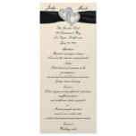Elegant Diamond Black Ribbon Menu Card invitations