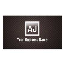 Elegant Diamond Pattern Dark Brown Business Card