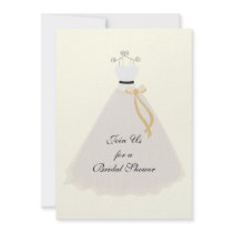 Elegant Dress Bridal Shower : Invitations