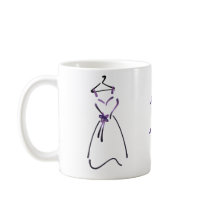 Elegant Dress Design with Customizable Slogan Coffee Mug