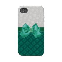 Elegant Emerald Fleur Di Lys iPhone Case Iphone 4 Tough Cases