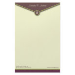Elegant Envelope (eggplant) Monogram Stationery