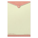 Elegant Envelope (melon) Monogram Stationery