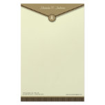 Elegant Envelope (mocha) Monogram Stationery