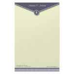 Elegant Envelope (periwinkle) Monogram Stationery
