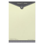 Elegant Envelope (slate) Monogram Stationery