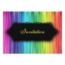 Elegant Events Black Rainbow Curtain Personalized Announcement