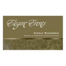 "Elegant Events" - Distinctive, Classy, Chic, Glam Business Cards