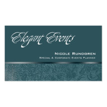 "Elegant Events" - Distinctive, Classy, Chic, Glam Business Card Template