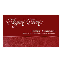 "Elegant Events" - Distinctive, Classy, Chic, Glam Business Card Template